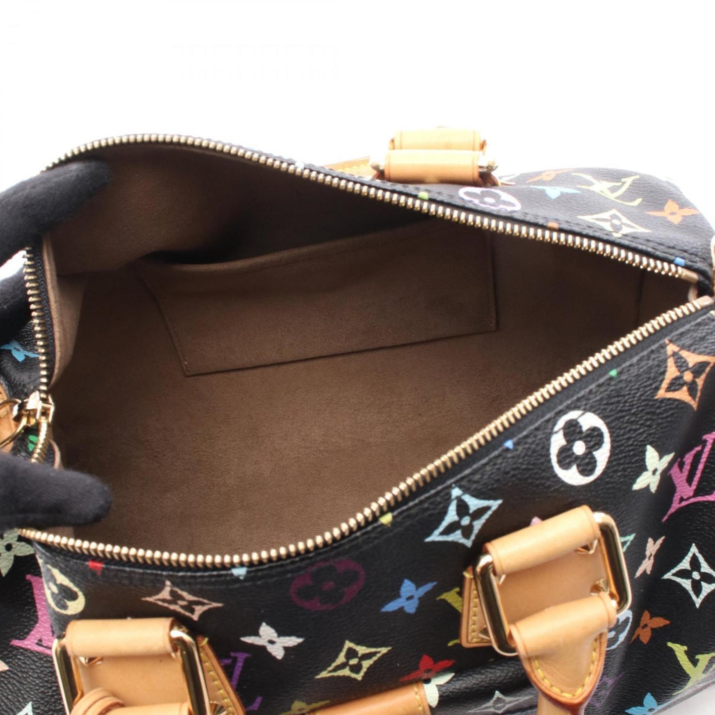 Louis Vuitton Speedy 30 Handbag Coated Canvas Leather Monogram Multicolor