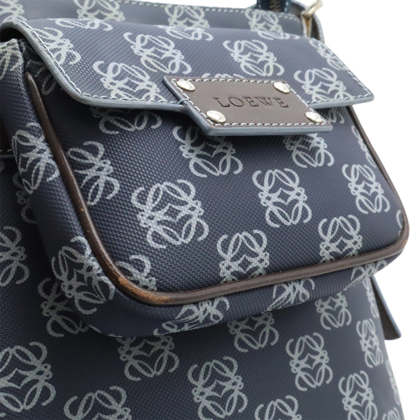 Loewe Anagram Shoulder Bag In Pvc And Leather