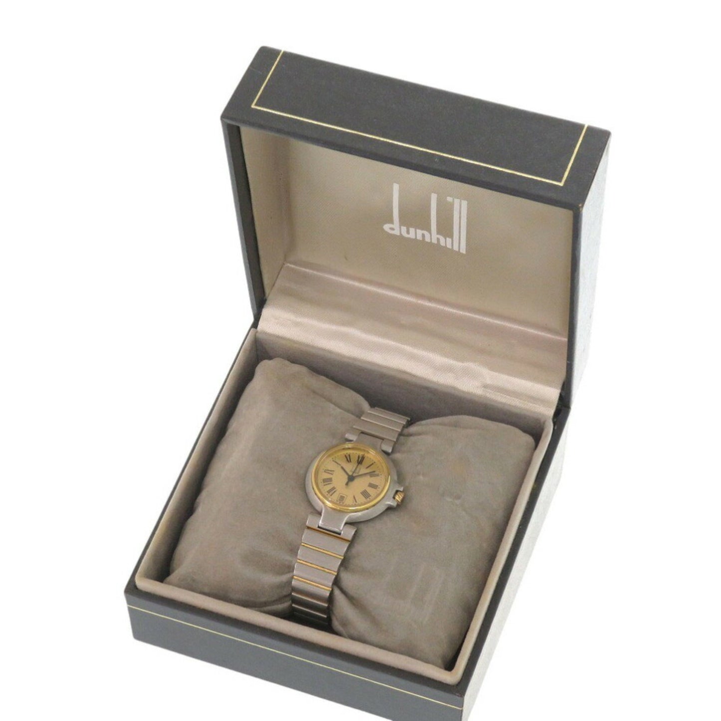Dunhill Millennium Date Ss Gold Quartz Watch 0029Dunhill