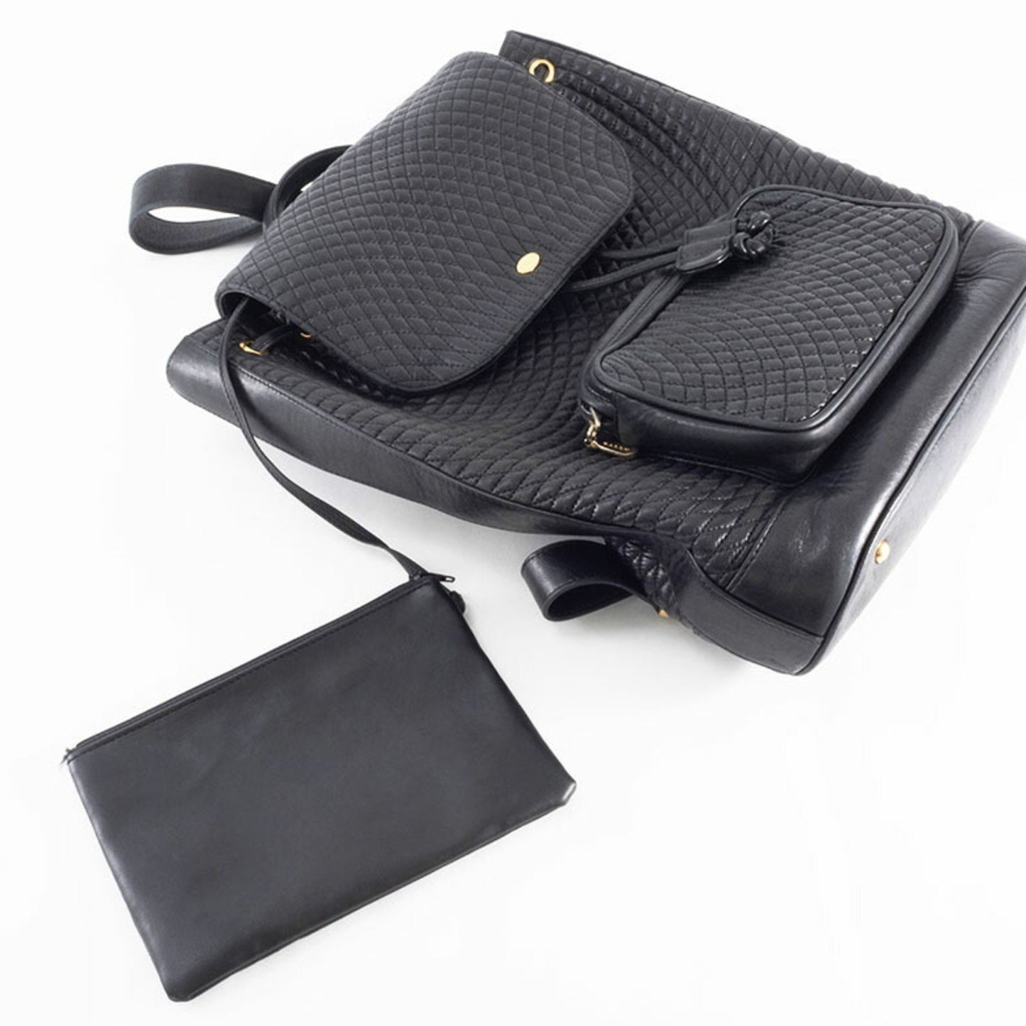 Bally Quilted Backpack In Black Leather