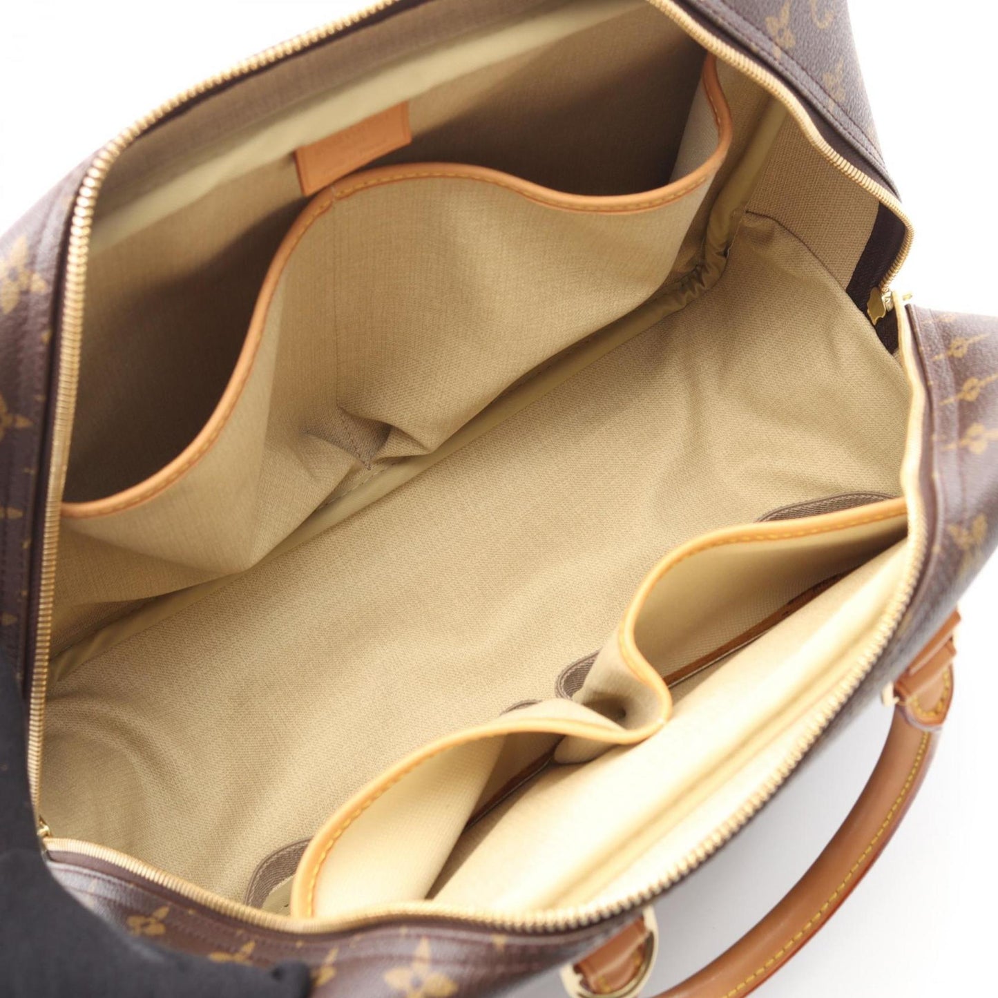 Louis Vuitton Deauville Bowling Vanity Handbag In Coated Canvas And Leather With Monogram Design