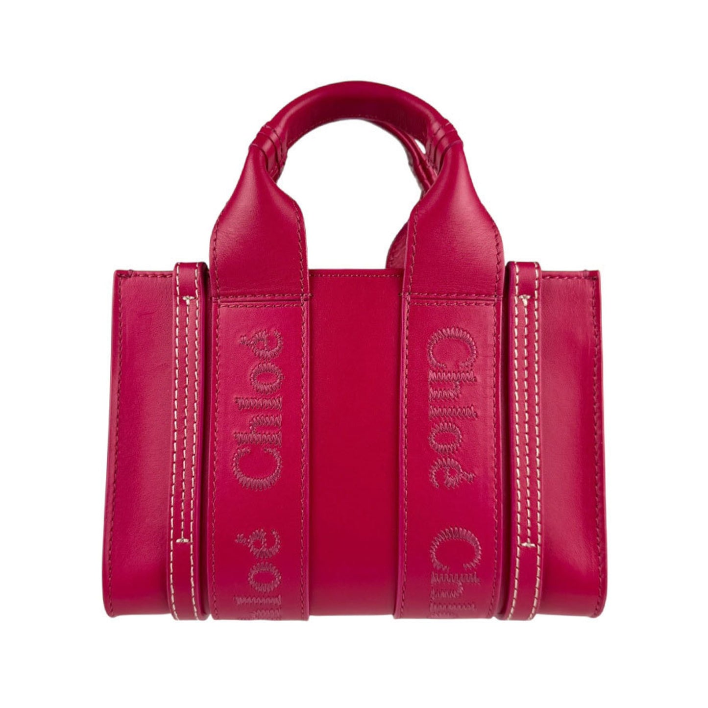 Chlo Chloe Shoulder Bag Handbag Woody Mini Leather Pink