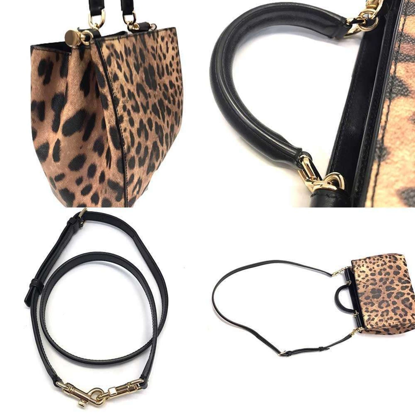 Dolce & Gabbana Sicily Handbag Animal Print Leopard Dolce Gabbana