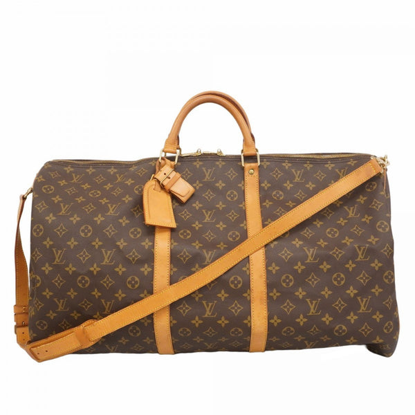 Louis Vuitton Monogram Keepall Bandouliere 60 Boston Bag M41412 Brown