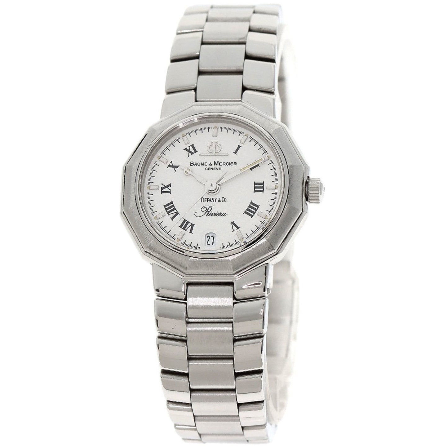 Baume & Mercier Mv040078 Riviera W-Name Tiffany Collaboration Watch Stainless Steel Ss
