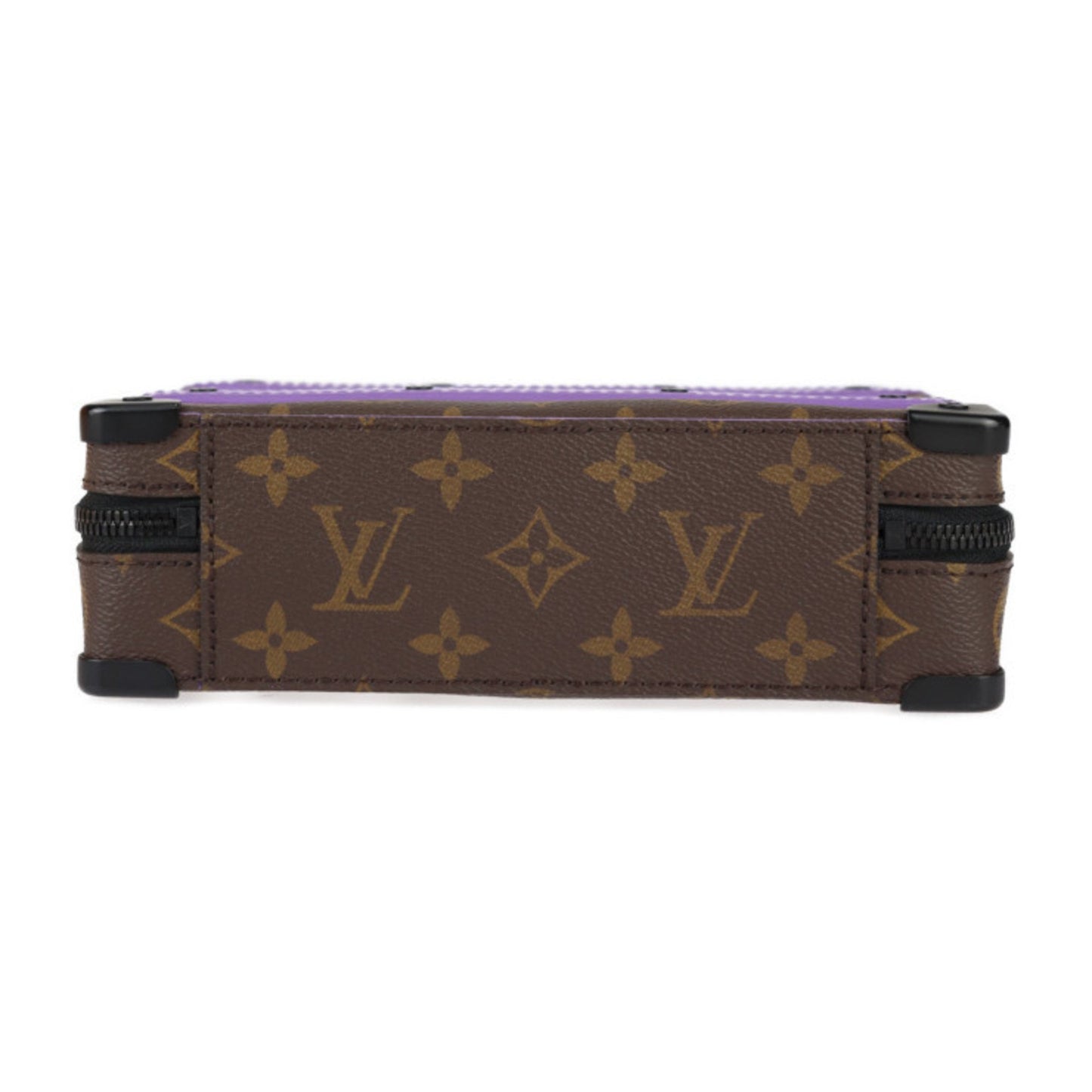 Louis Vuitton Louis Vuitton Handle Soft Trunk Monogram Macassar Handbag M46264 Leather Brown Purple