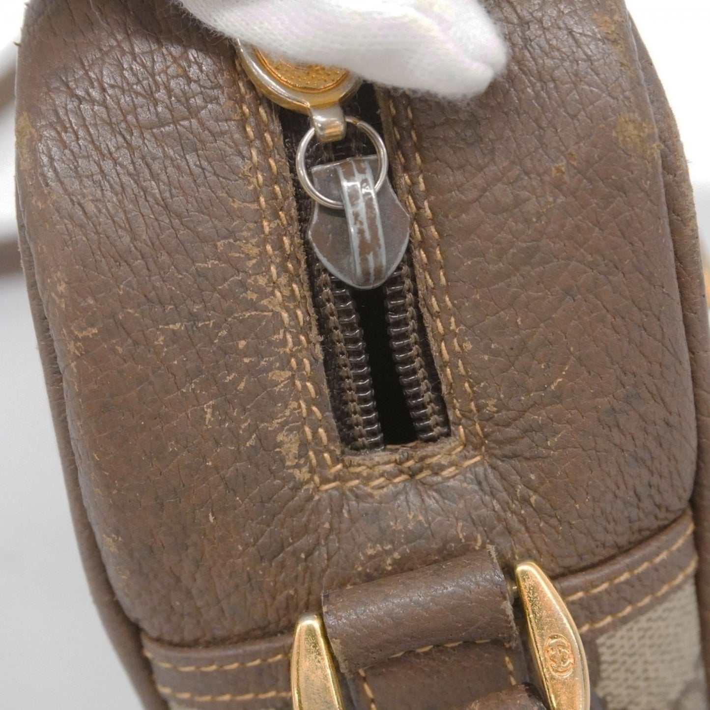 Gucci Gg Supreme Shoulder Bag 001 23 0942 Beige Brown