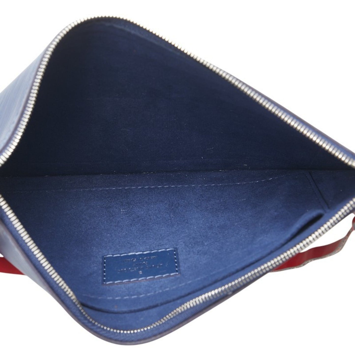Louis Vuitton Epi Neverfull Mm Accessory Pouch M54270 Indigo Blue Coquelicot Leather