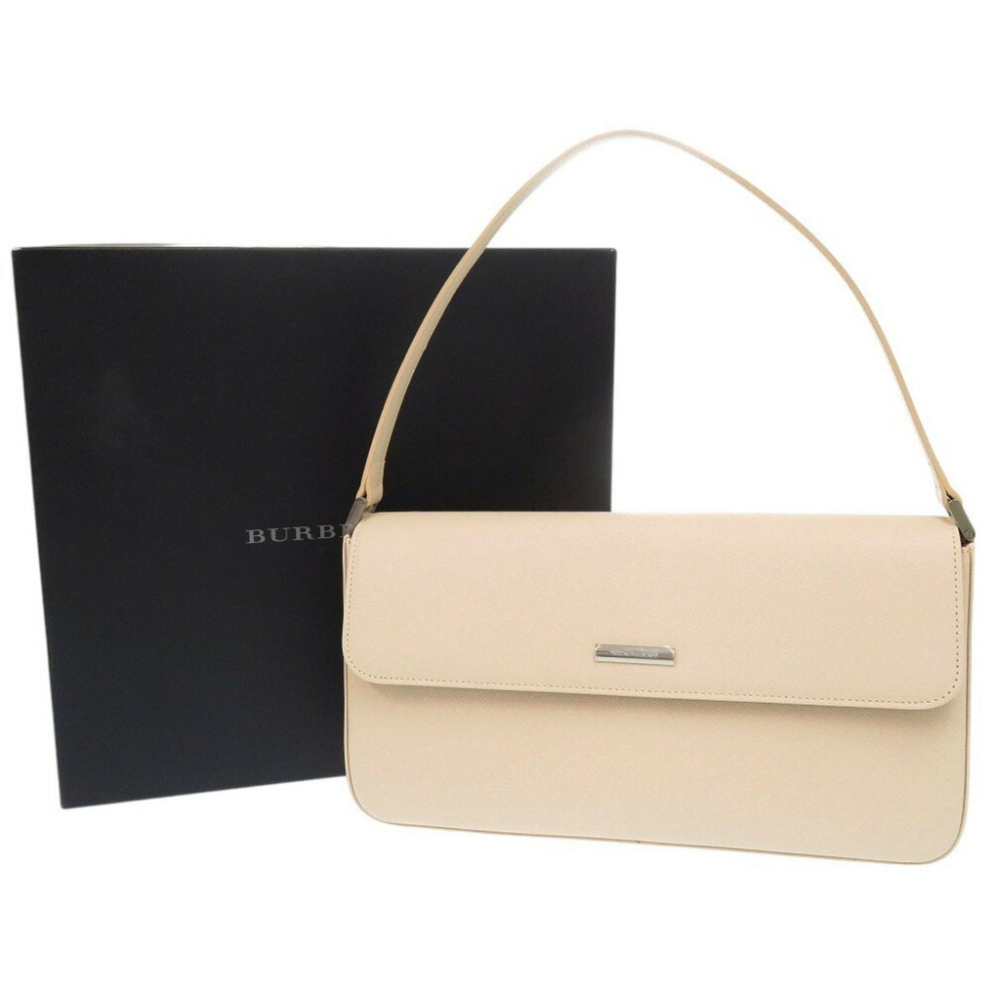 Burberry Plate Leather Beige Handbag 1672Burberry
