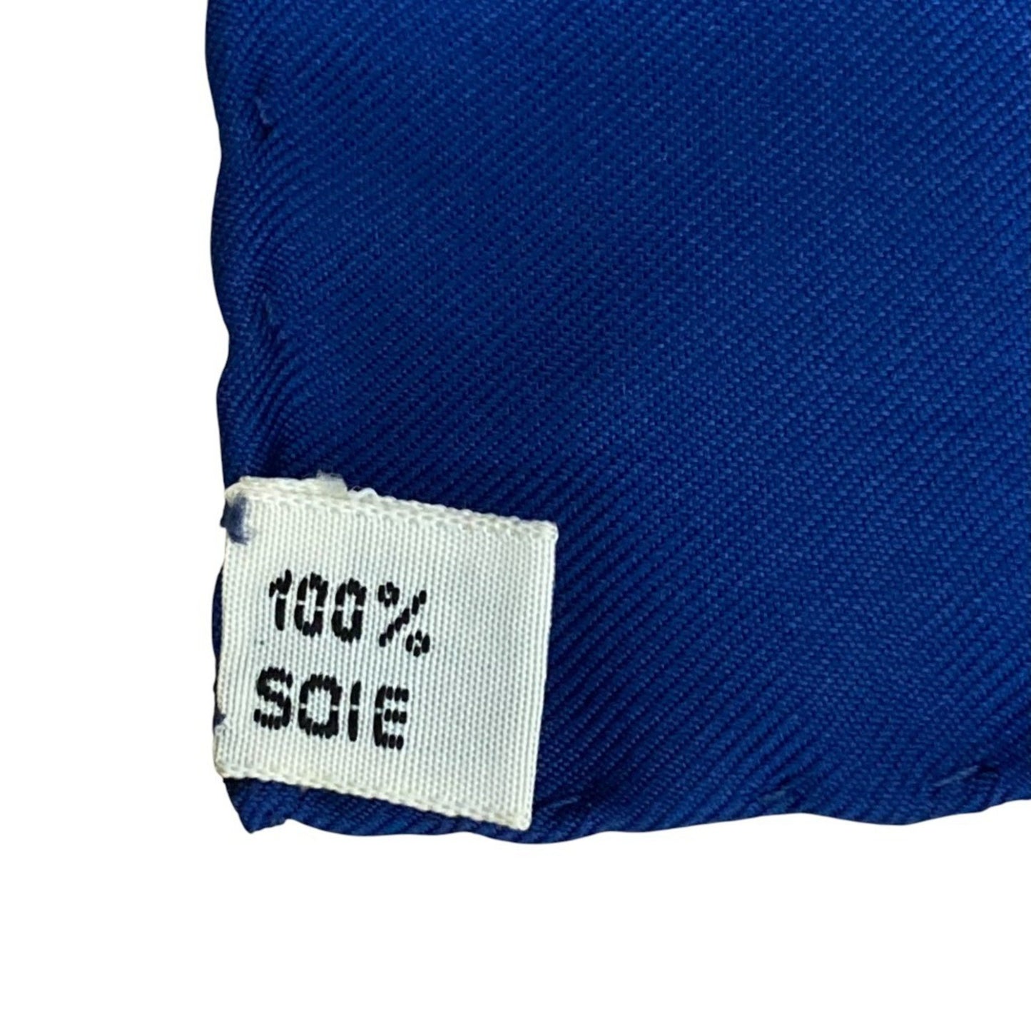 Hermes Vintage H-Pattern Carr 45 Petit Silk Scarf/Muffler In Navy