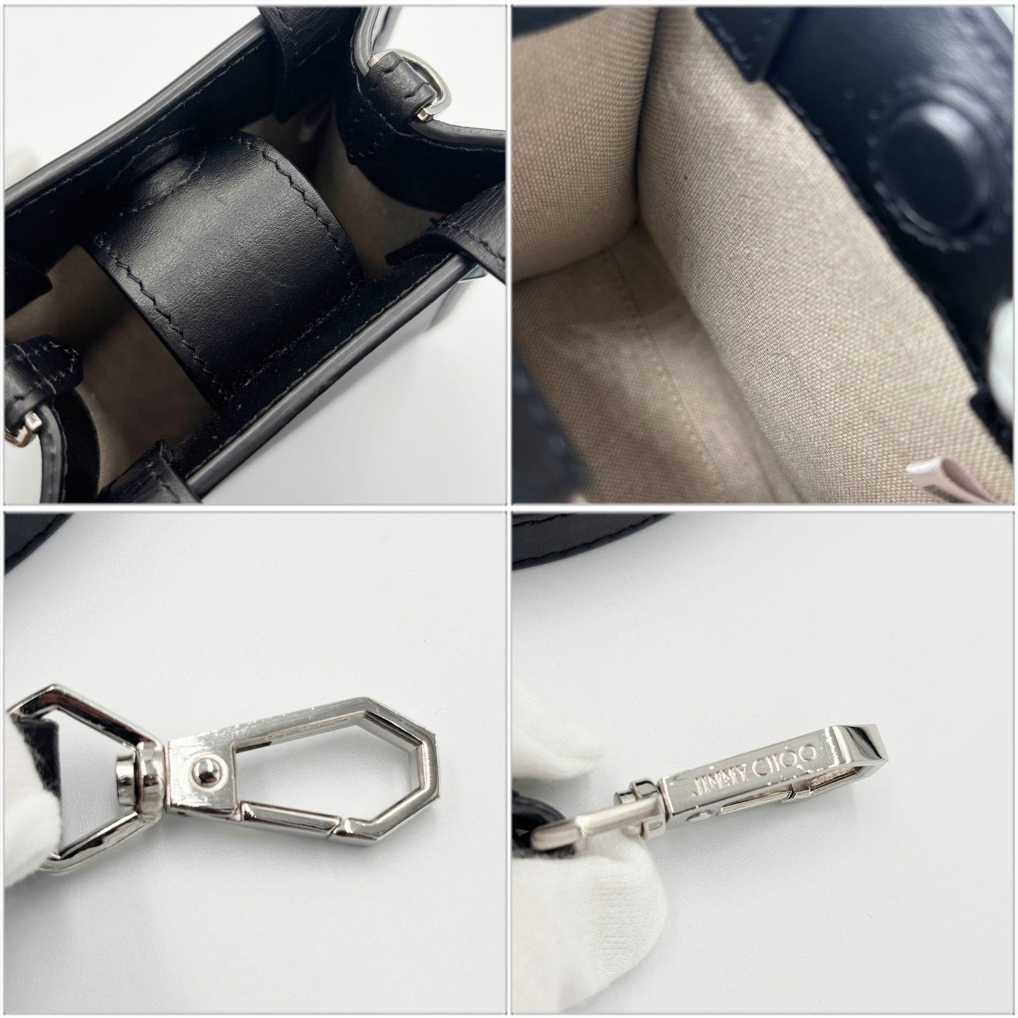 Jimmy Choo Mini N S Tote Tote Bag Black Leather