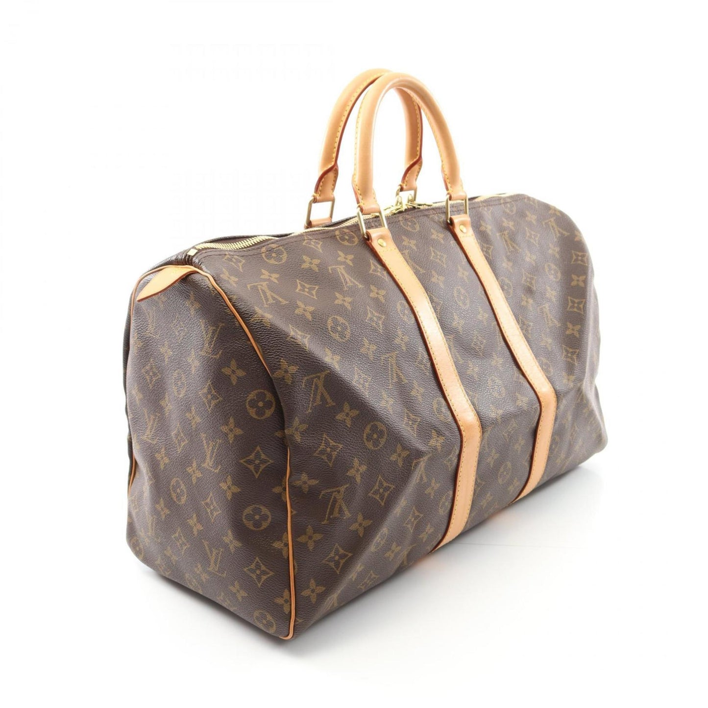 Louis Vuitton Keepall 45 Monogram Boston Bag Coated Canvas Leather