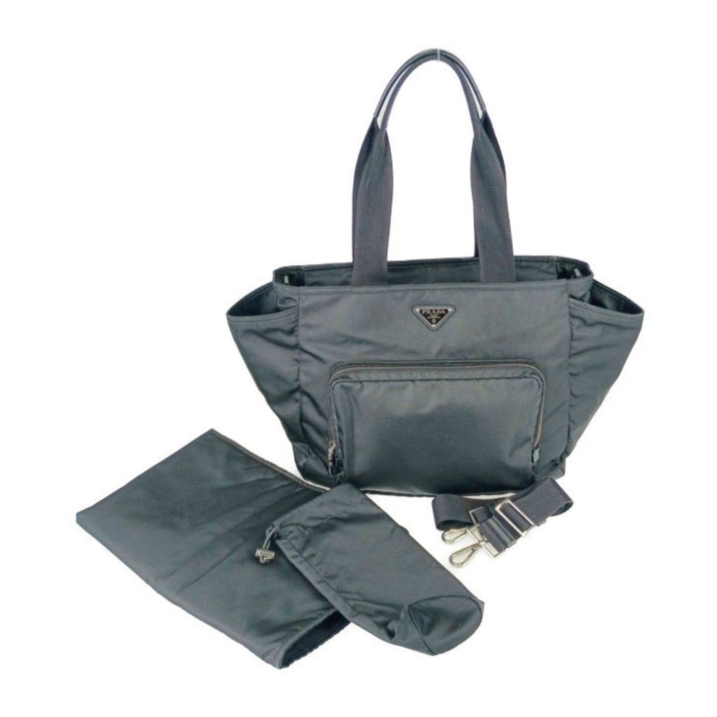 Prada Prada Mother'S Bag Re-Nylon Baby 1Bg102 Black Nylon
