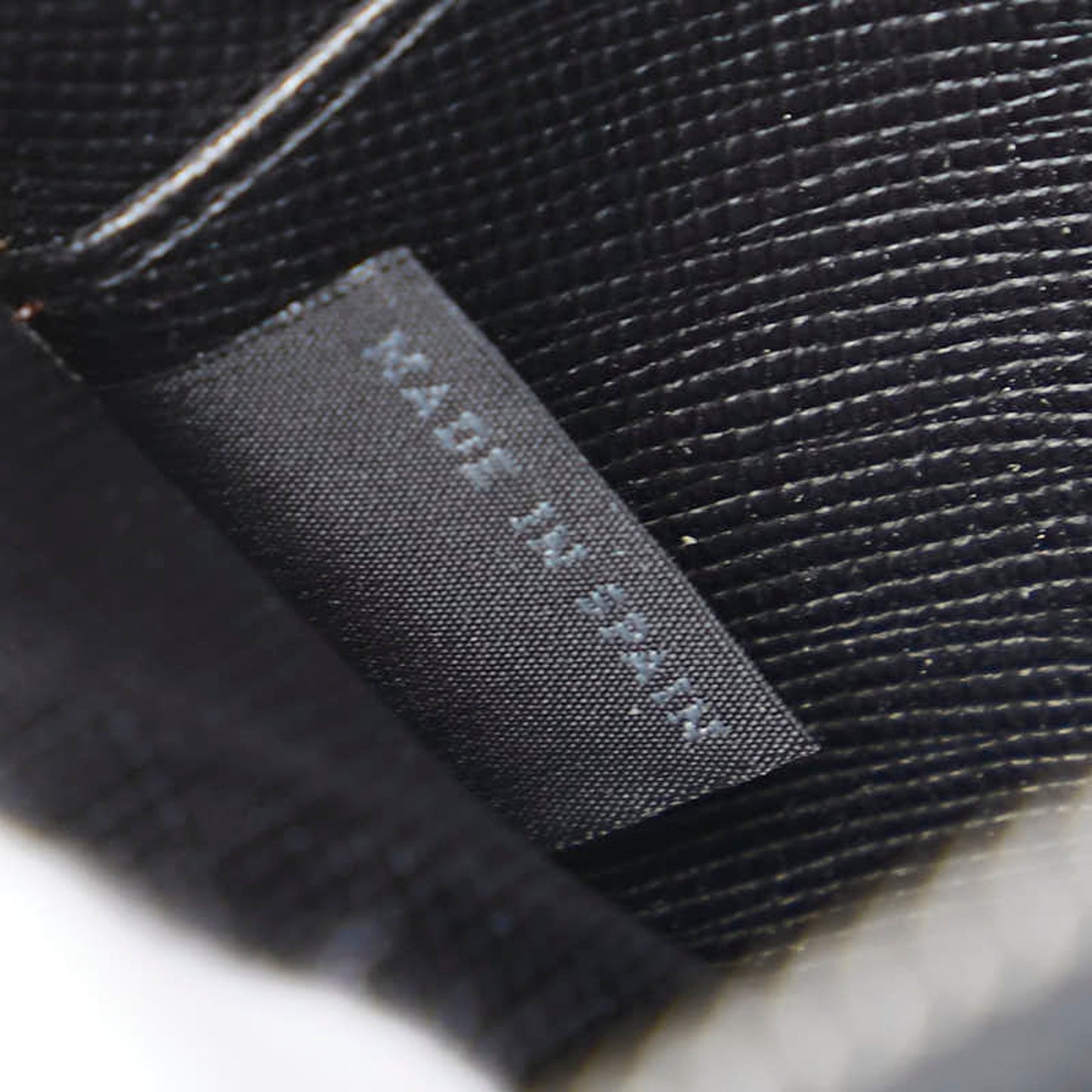 Prada Triangle Logo Plate Long Wallet Round Zipper Black Leather