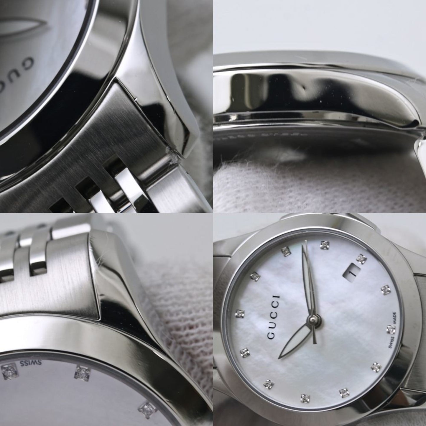 Gucci G-Timeless 12P Diamond Shell Watch