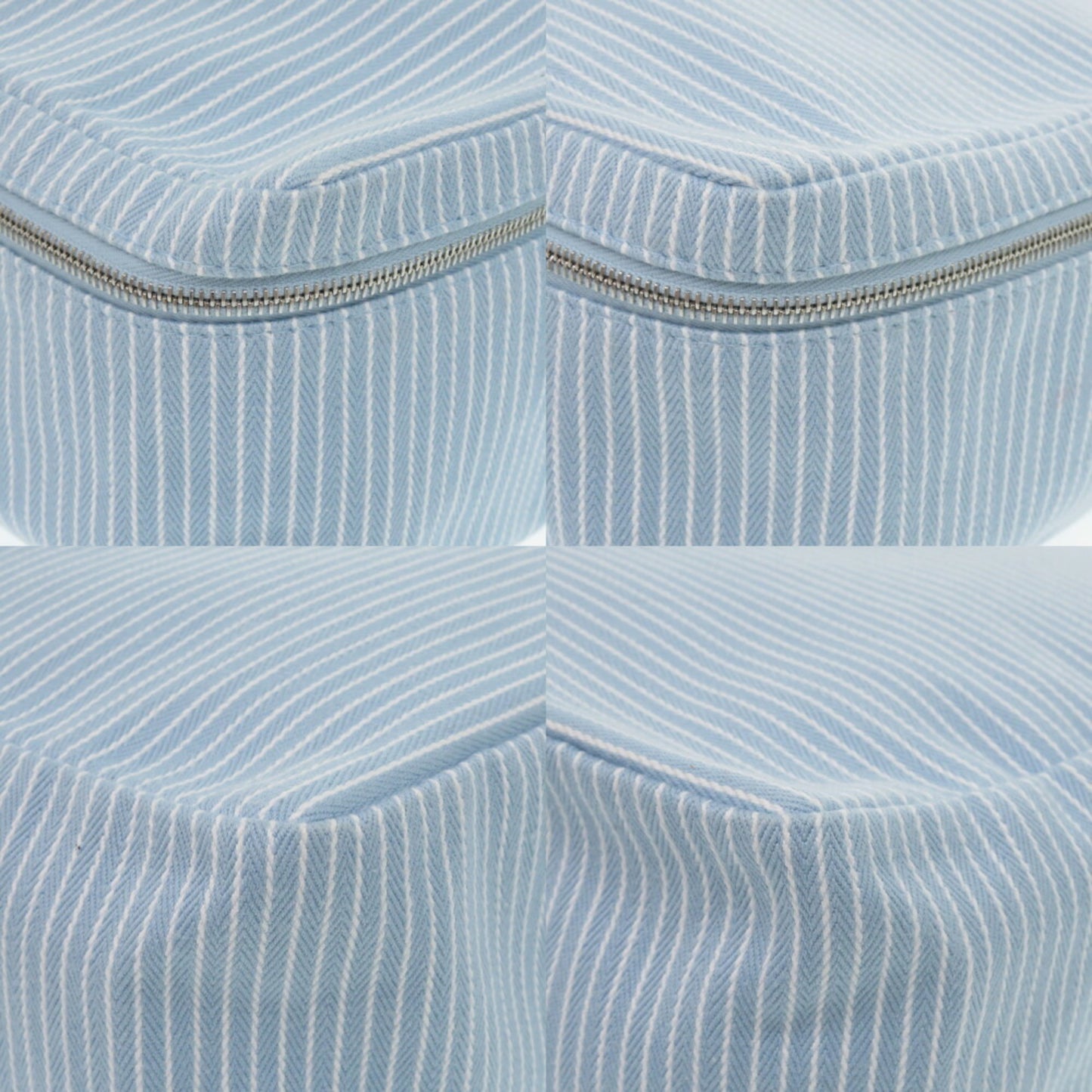 Hermes Like New Herms Cabriole To-Go Mm Cotton Pouch In White