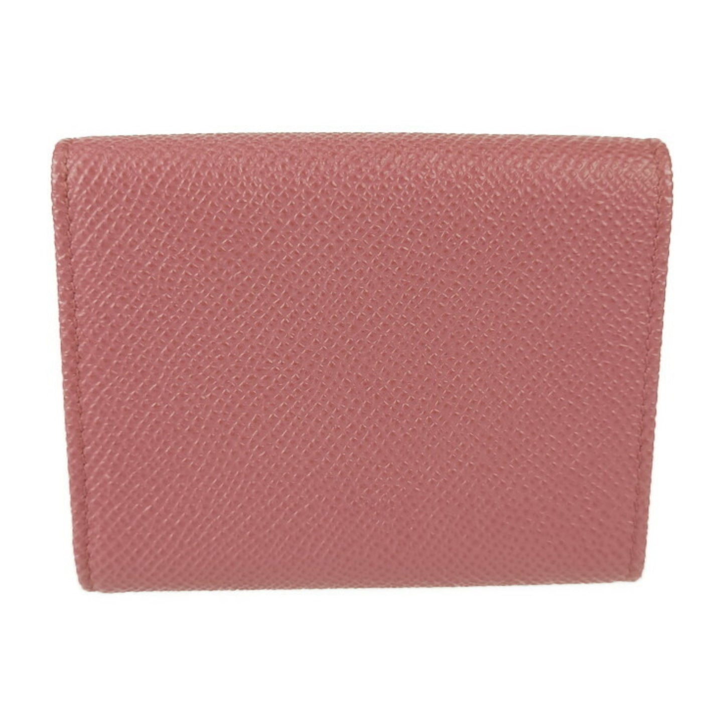 Bvlgari Tri-Fold Wallet 291021 Blush Quartz Pink Calf Leather Compact Clip