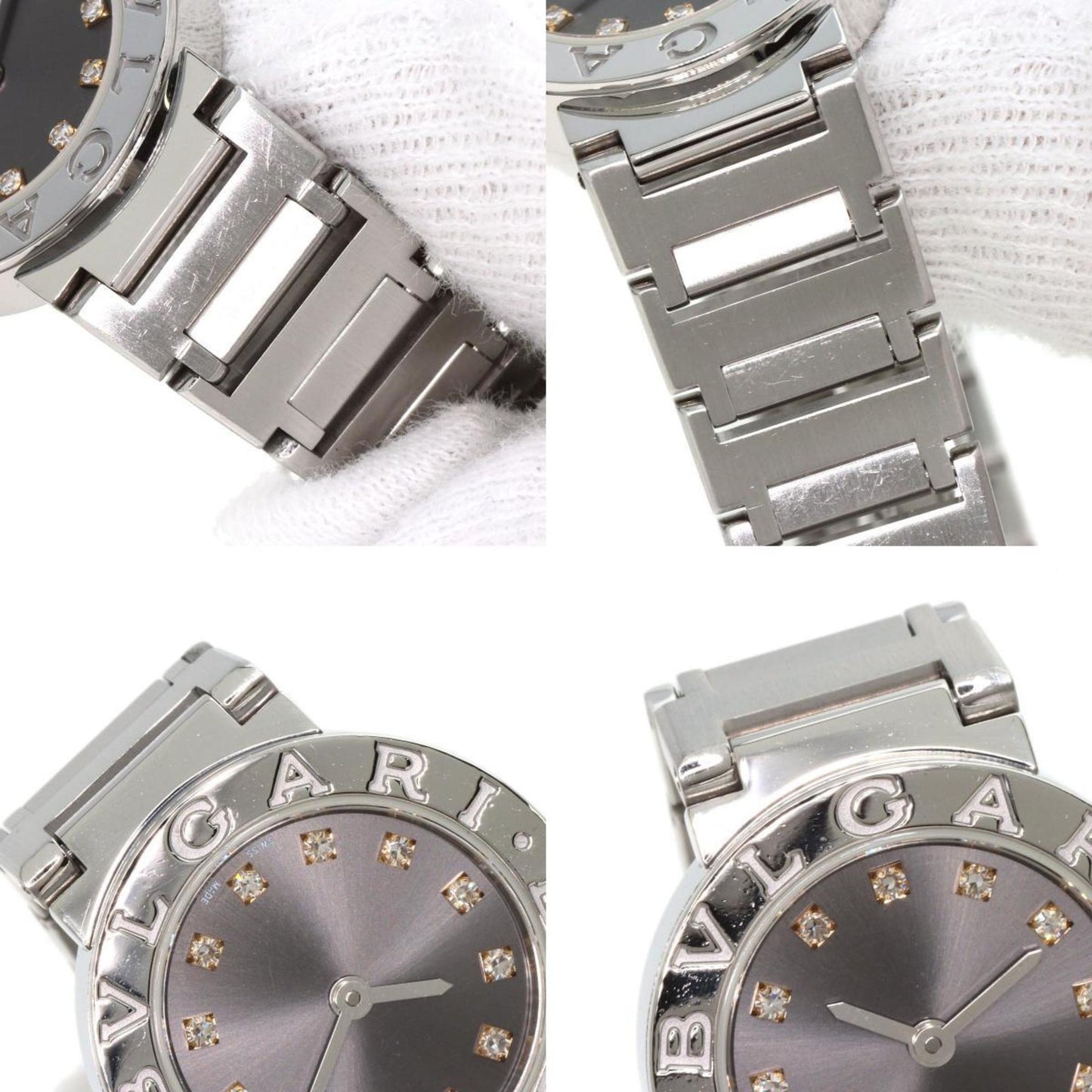 Bvlgari Bbl23C6Ss 12 12P Diamond Watch Stainless