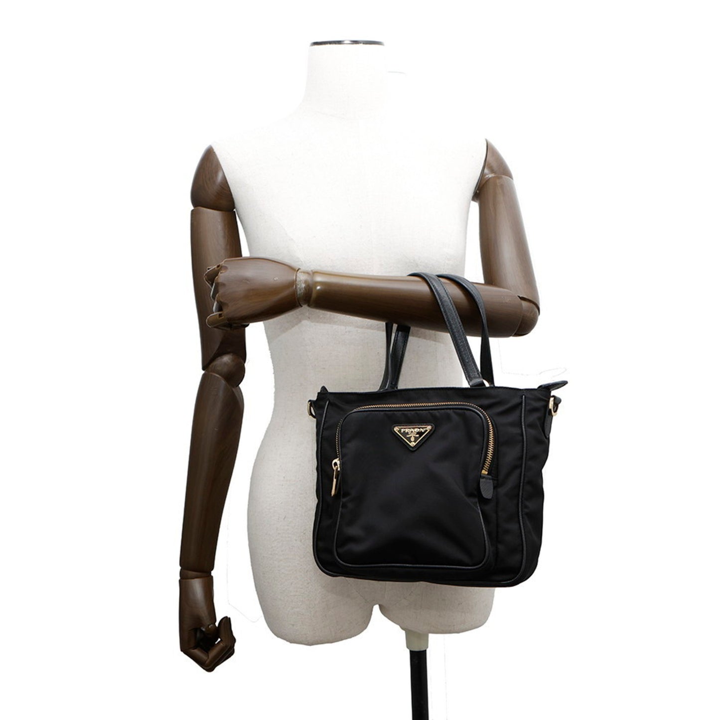 Prada Saffiano Nylon Handbag 1Bg308 Prada 2-Way Shoulder Bag Black