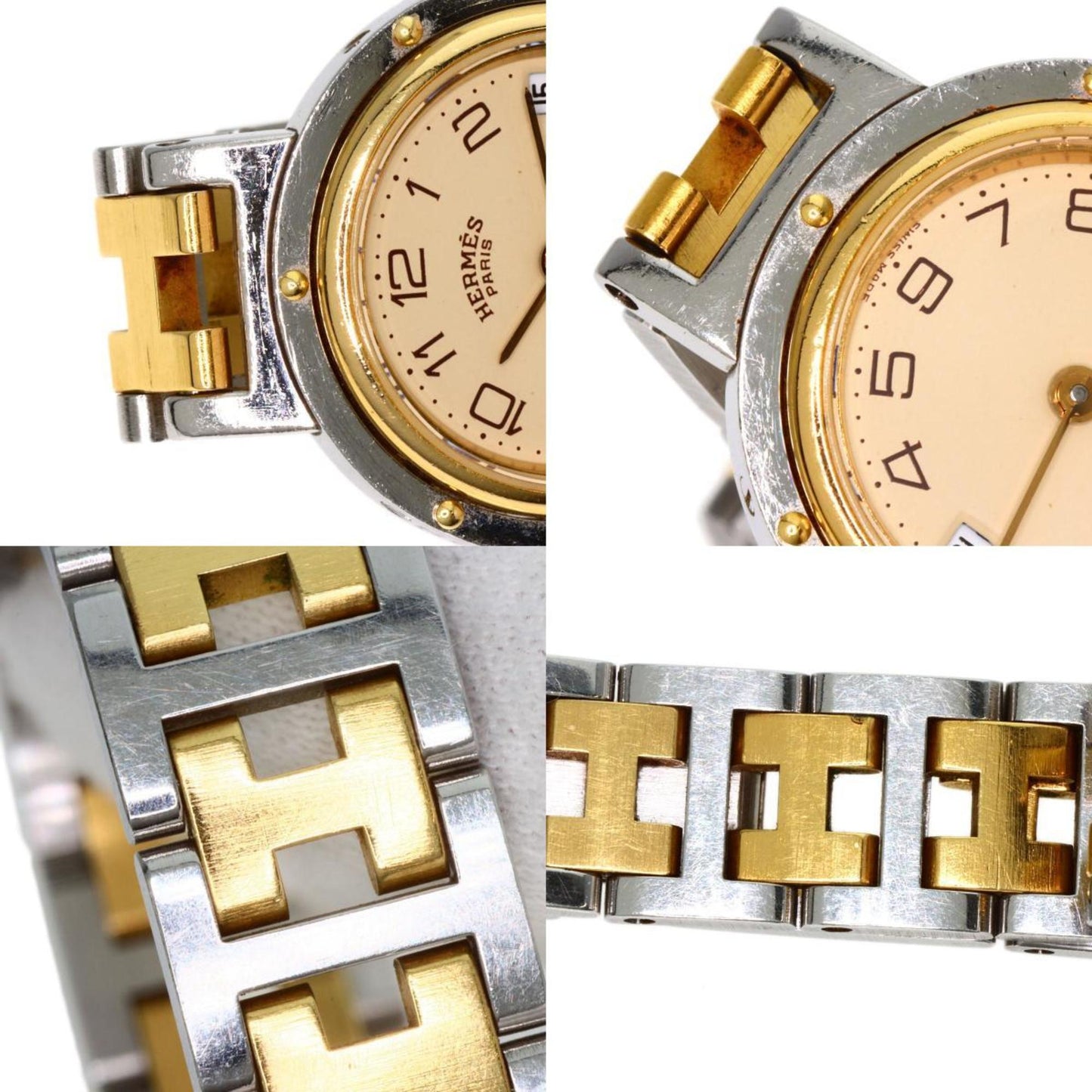 Hermes Clipper Old Belt Watch Stainless Steel Ssxgp