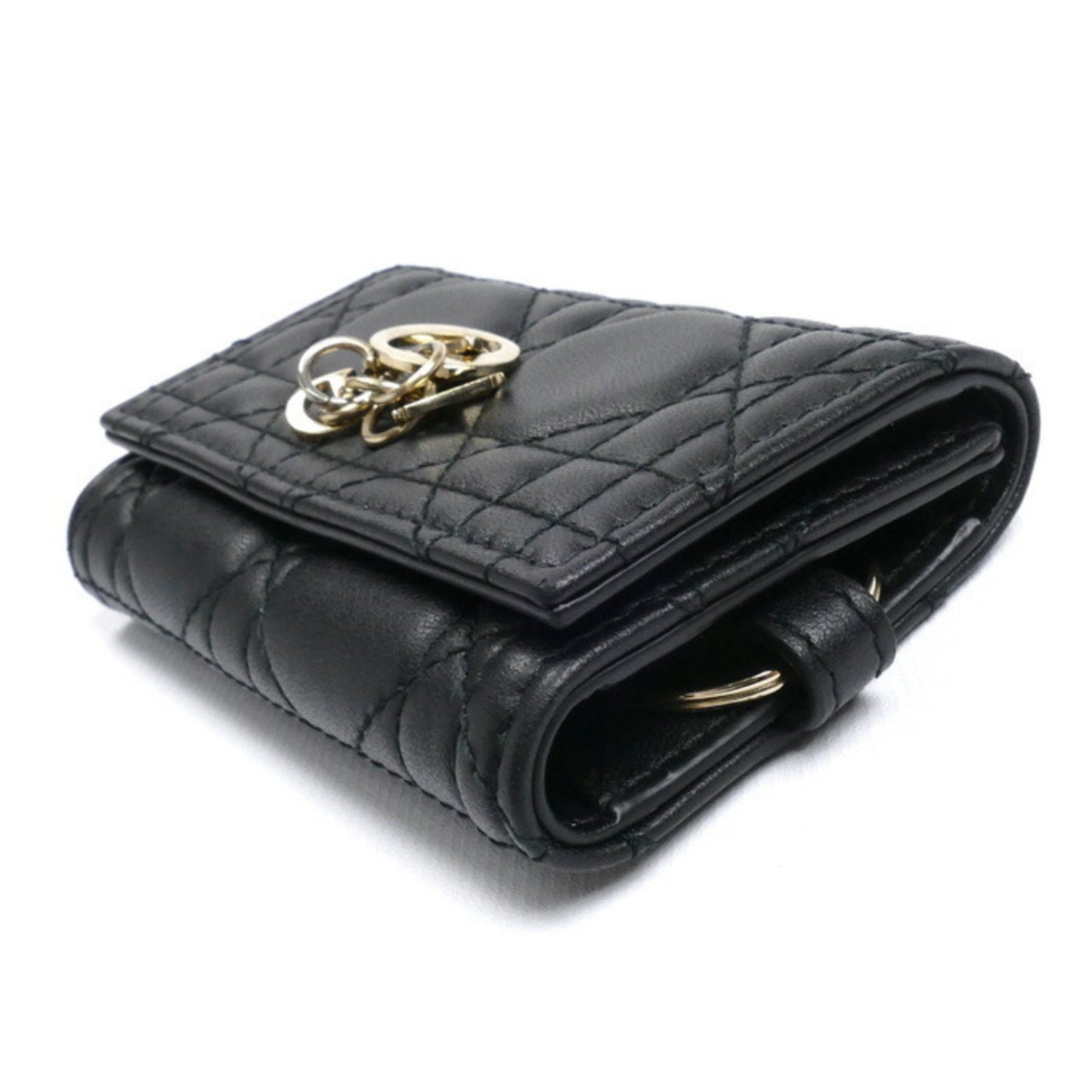 Christian Dior My Aster Key Case Cannage Black S0983Onmj M900