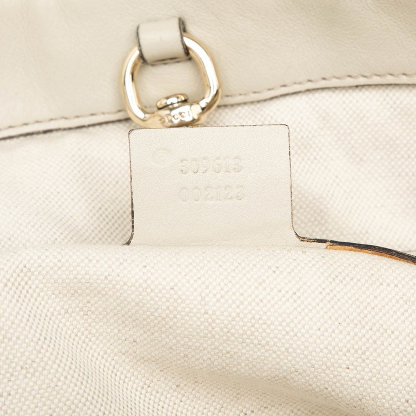 Gucci Micro Guccissima Handbag Tote Bag 309613 White Leather