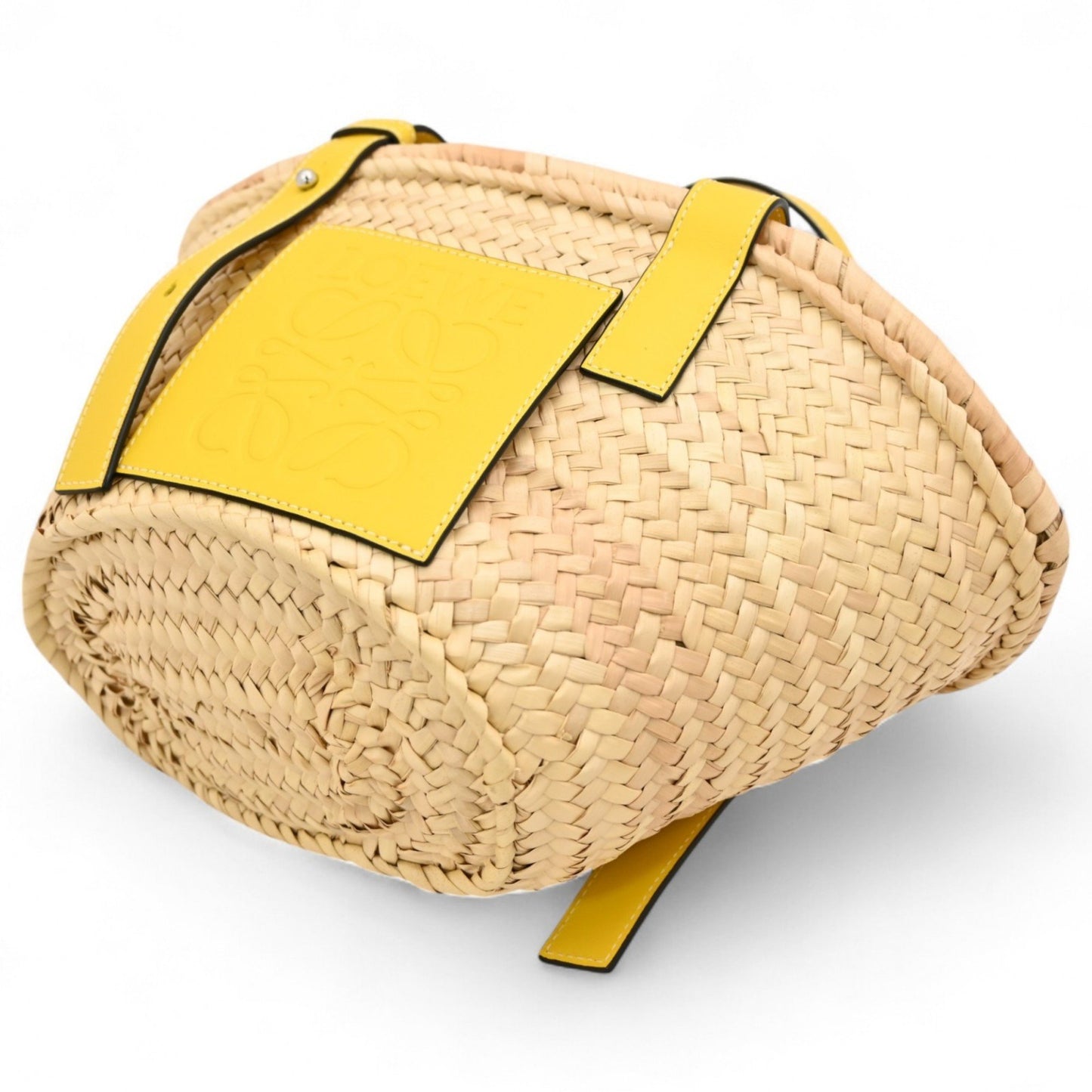 Loewe Anagram Small Basket Bag In Yellow