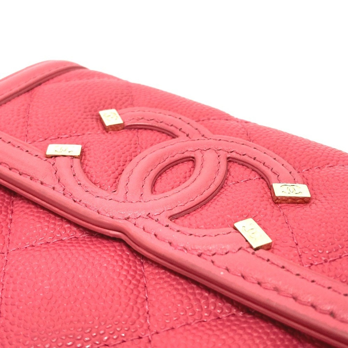 Chanel Ap0375 Cc Filigree Matelasse Medium-Long Wallet