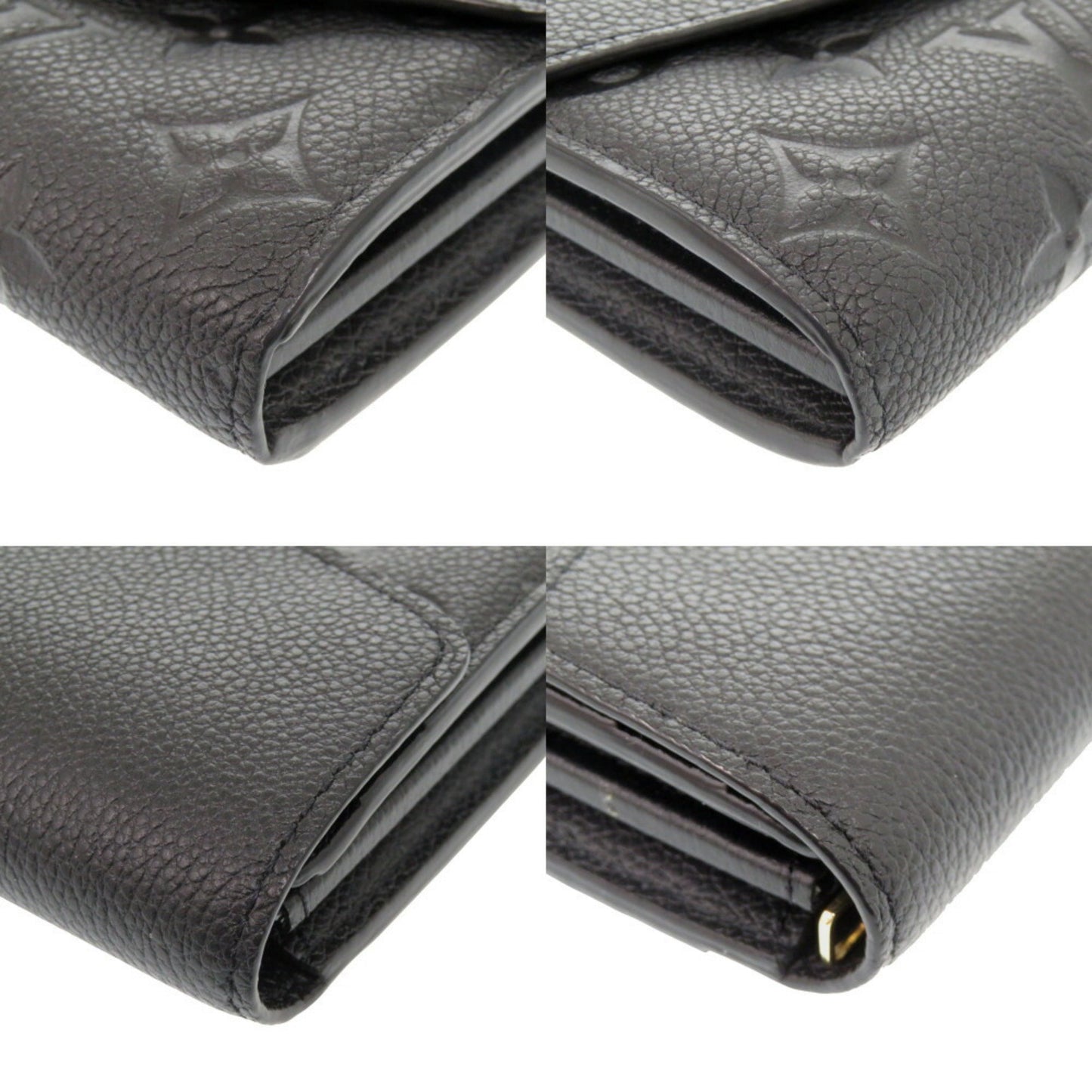 Louis Vuitton Portefeuille Sarah Monogram Empreinte Black M61182 Ic Chip Long Wallet Lv 1742Louis