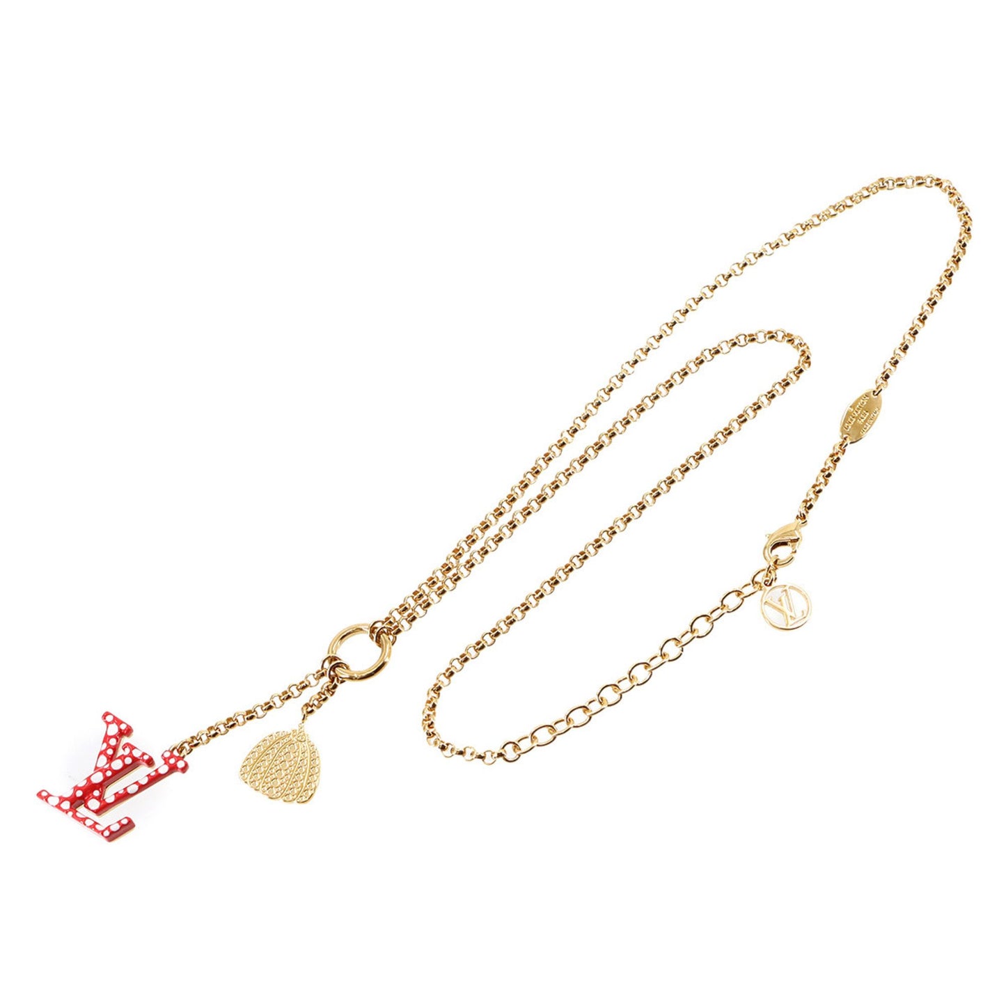 Louis Vuitton Lv X Yk Collier Iconic Infinity Dot Necklace In Red Gold (M01081) By Yayoi Kusama