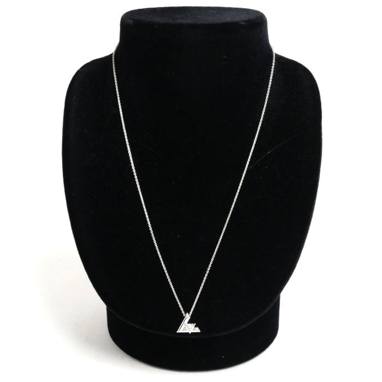 Louis Vuitton Louis Vuitton K18Wg White Gold Pendant Lv Volt One Pm Necklace Q93806 Diamond 6.1G