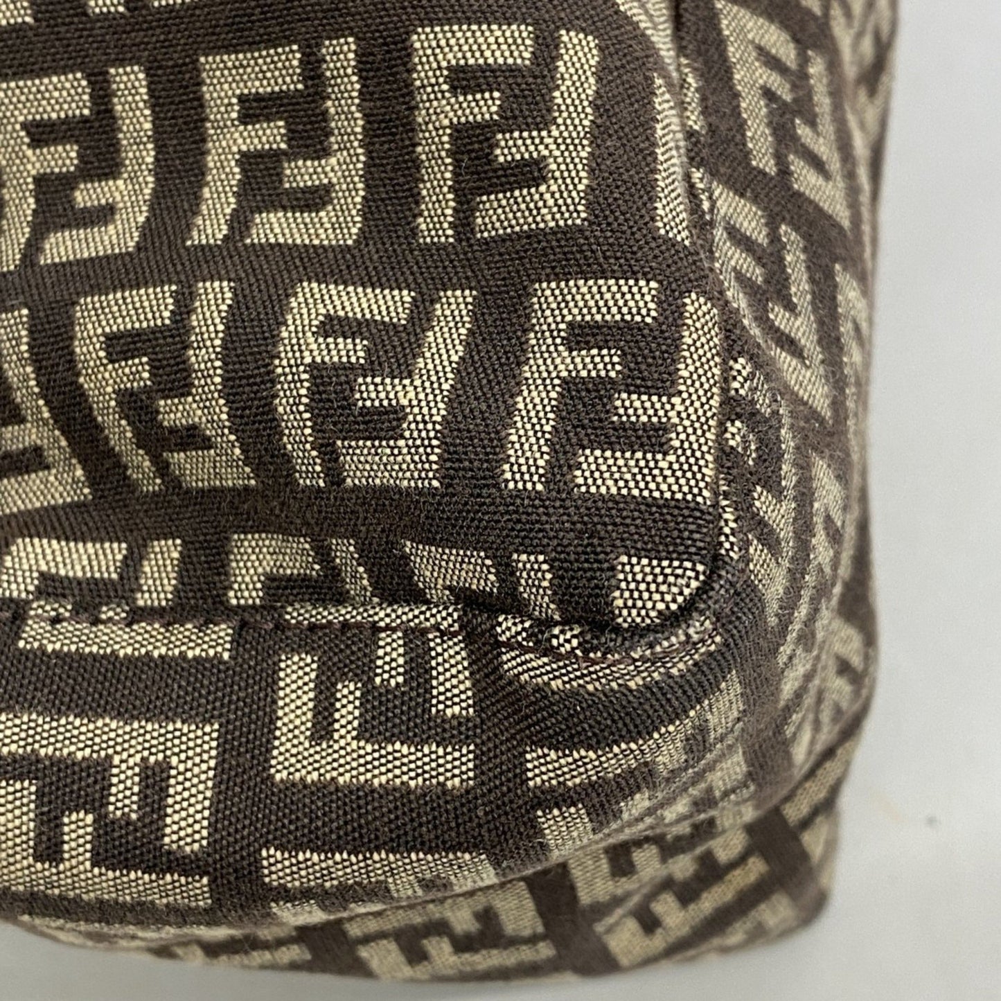 Fendi Zucchino Tote Bag In Brown Nylon Canvas