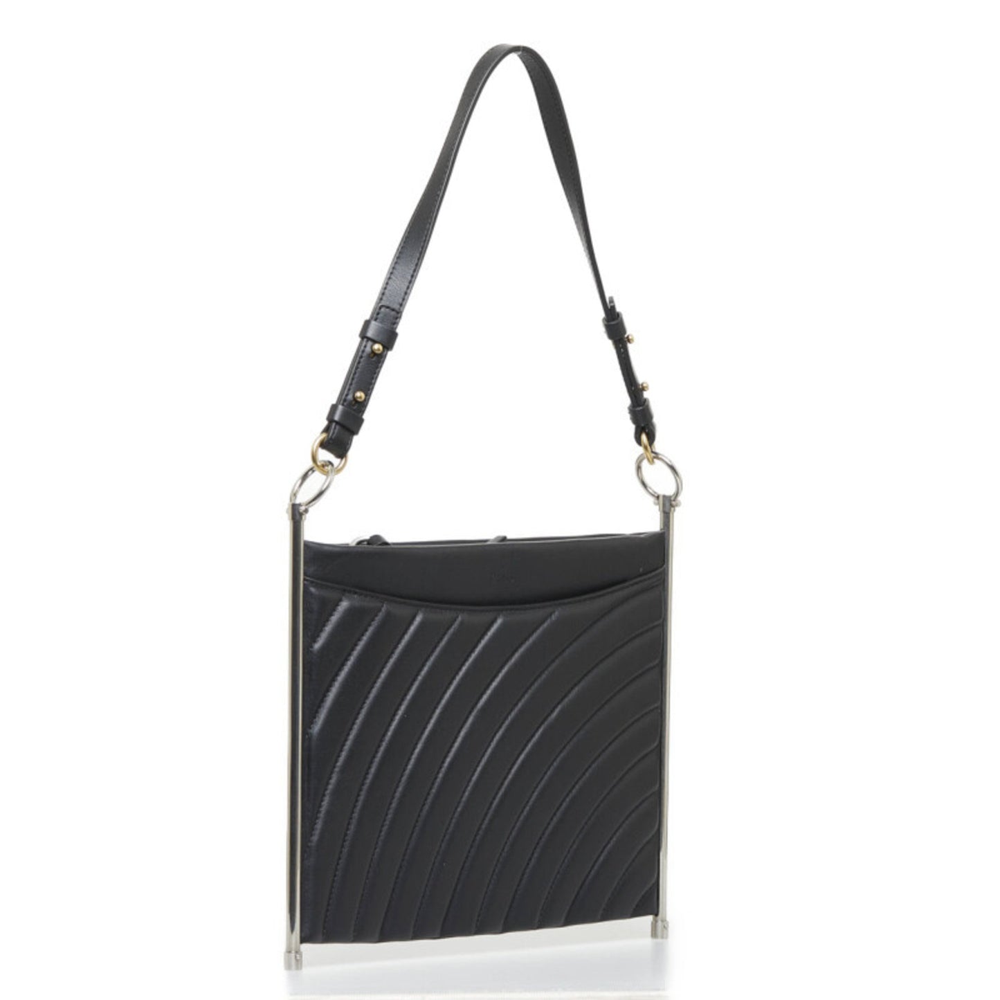 Chlo Chloe Roy Handbag Shoulder Bag Black Leather