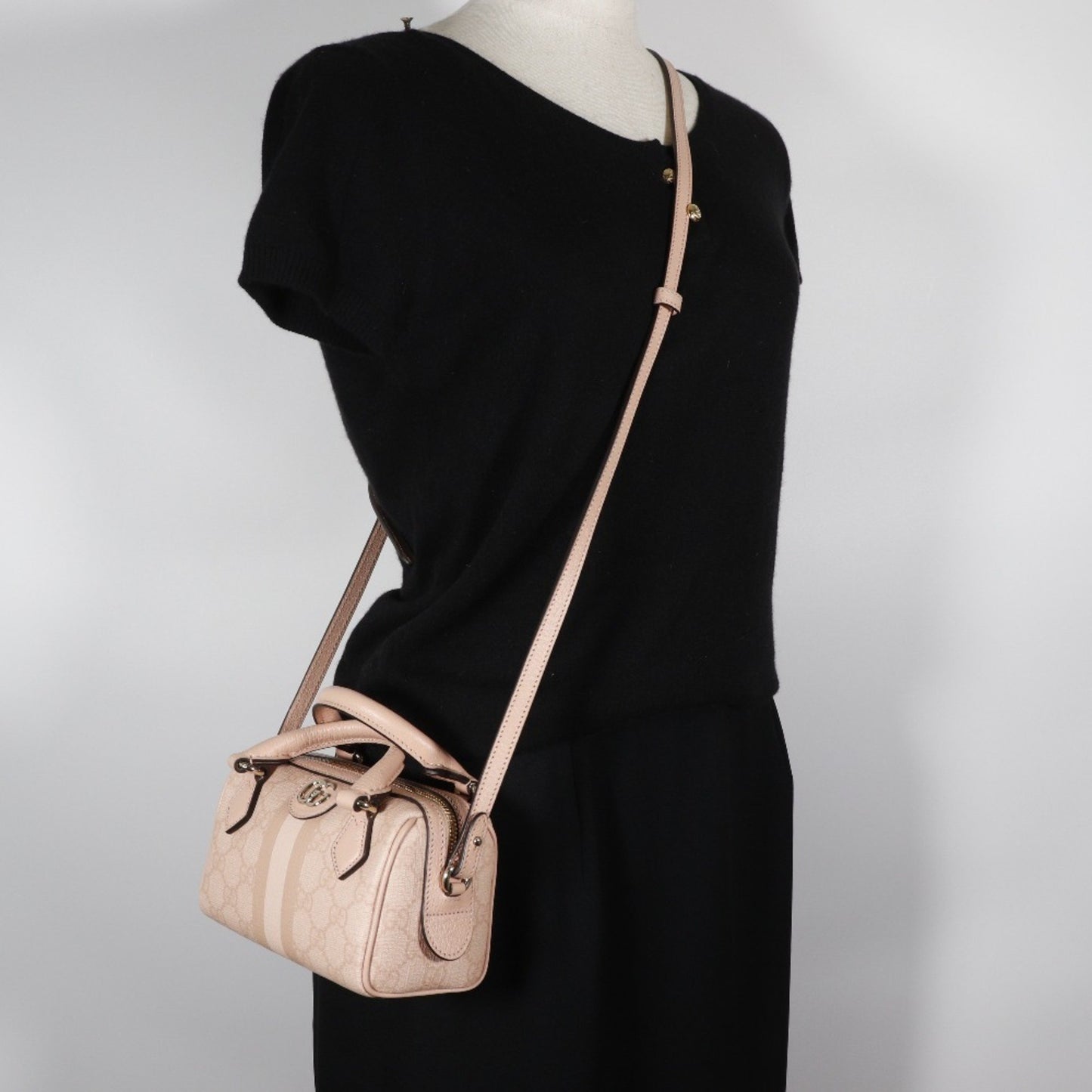 Gucci Ophidia Super Mini Handbag/Shoulder Bag (781490 Fad03 6241) In Gg Supreme Canvas