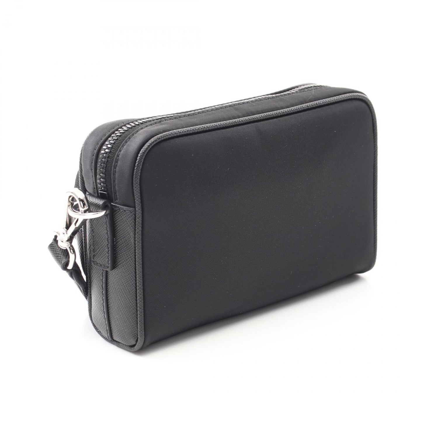 Prada Tessuto + Saffiano Shoulder Bag Nylon Saffiano Leather