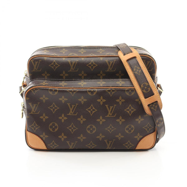 Louis Vuitton Nile Shoulder Bag Coated Canvas Leather Monogram