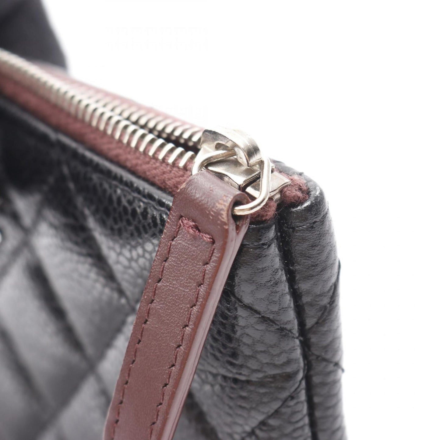 Chanel Matelasse Pouch Bag In Calfskin Leather