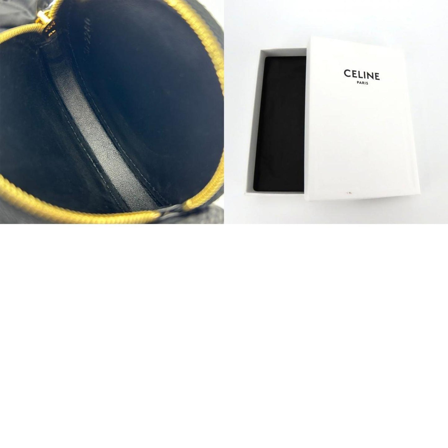 Celine Wallet/Coin Case Triomphe 10D222Bq3.38No Leather Black Brown Round