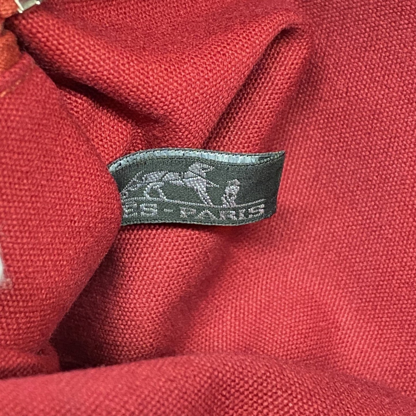 Hermes Troca Horizontal Canvas Handbag Red