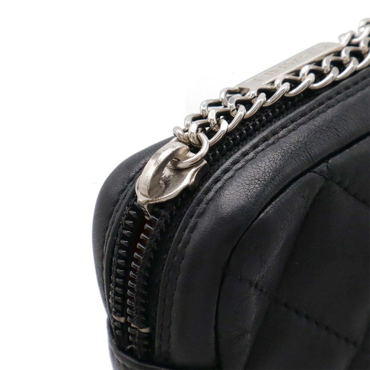 Chanel Cambon Line Coco Mark Medium Pochette Shoulder Bag Black White A25178