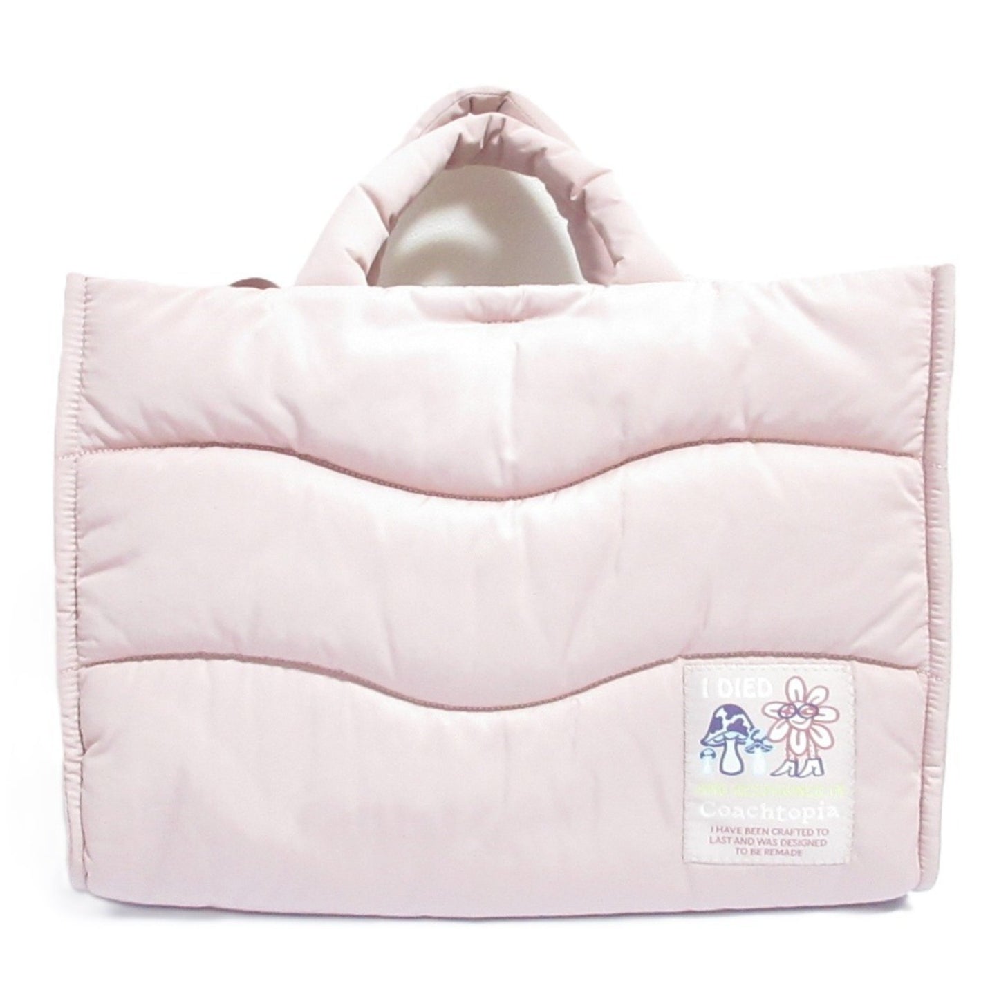 Coach Coach Topia Loop Tote Recycled Polyester Quilted 2Way Bag Shoulder Pink