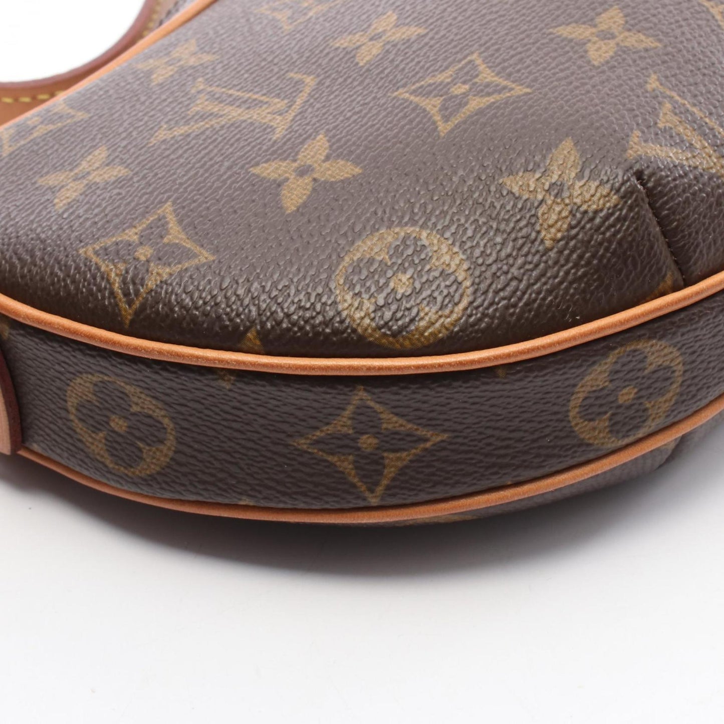 Louis Vuitton Pochette Croissant Shoulder Bag In Coated Canvas And Leather With Monogram Design
