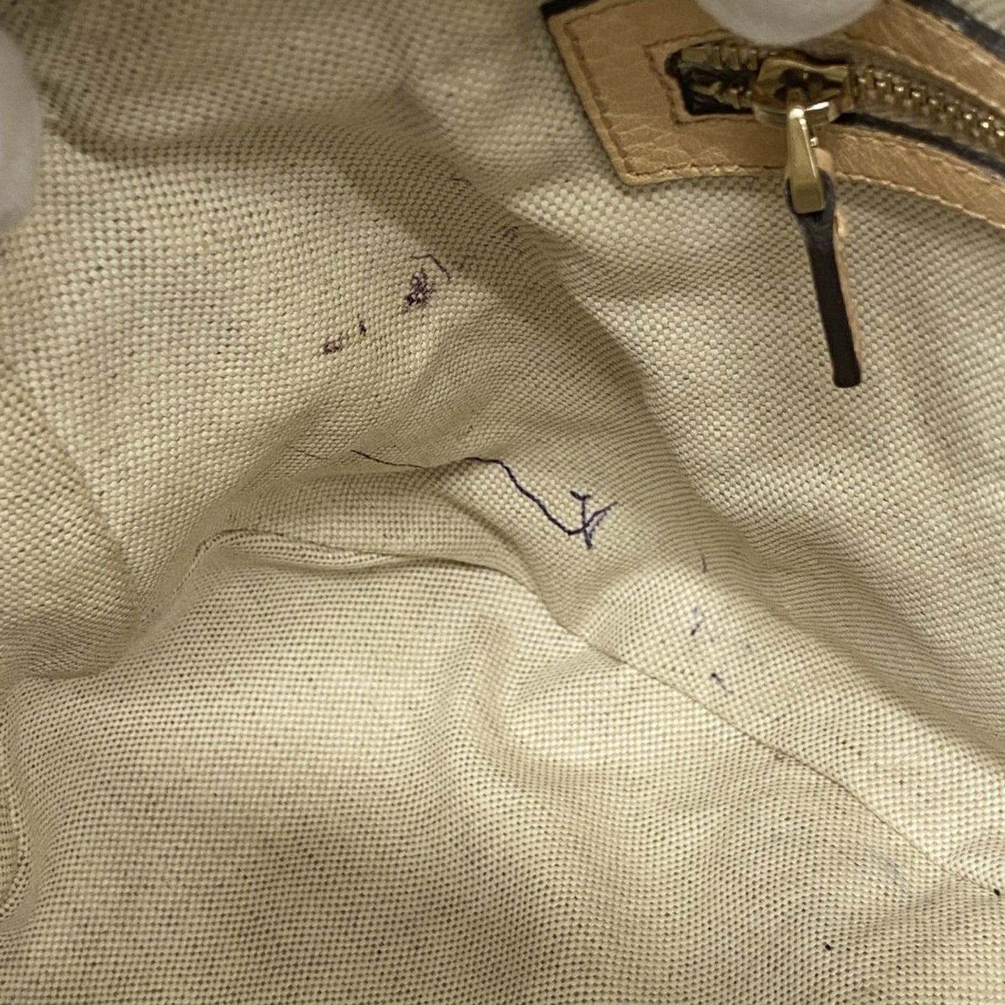 Gucci Handbag Guccissima Horsebit 247286 Leather Beige Champagne 2-Way Bag