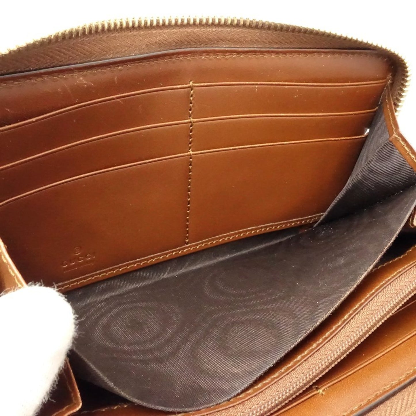 Gucci Gucci Long Wallet 410102 Round Gg Supreme Canvas Beige 181304