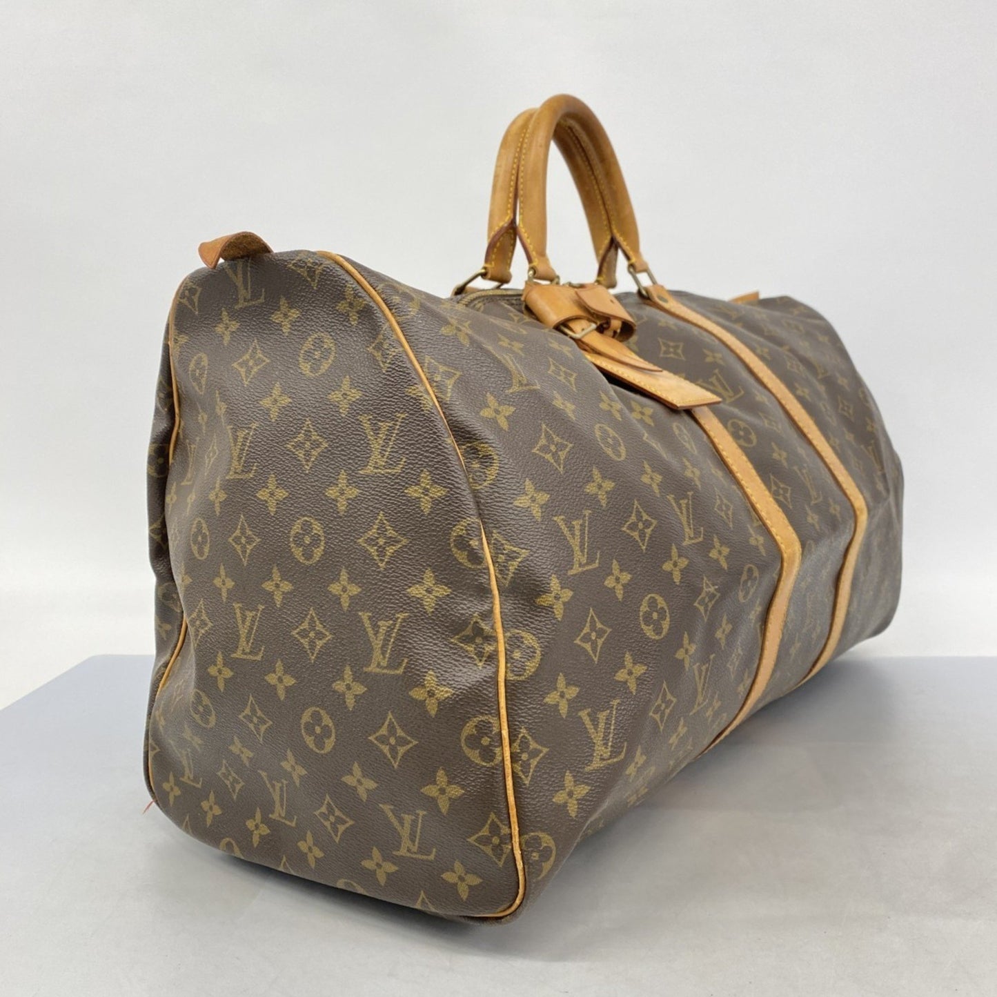 Louis Vuitton Monogram Keepall 55 Boston Bag M41424 Brown