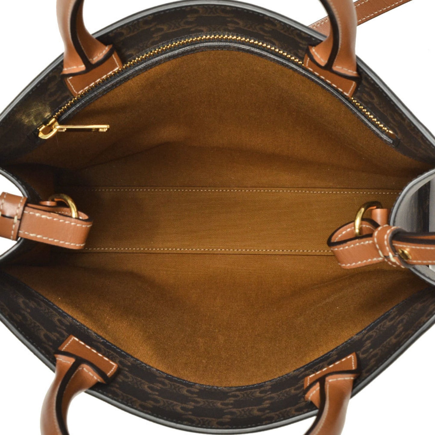 Celine Vertical Cabas Tote Bag Pvc Coated Canvas Leather Shoulder