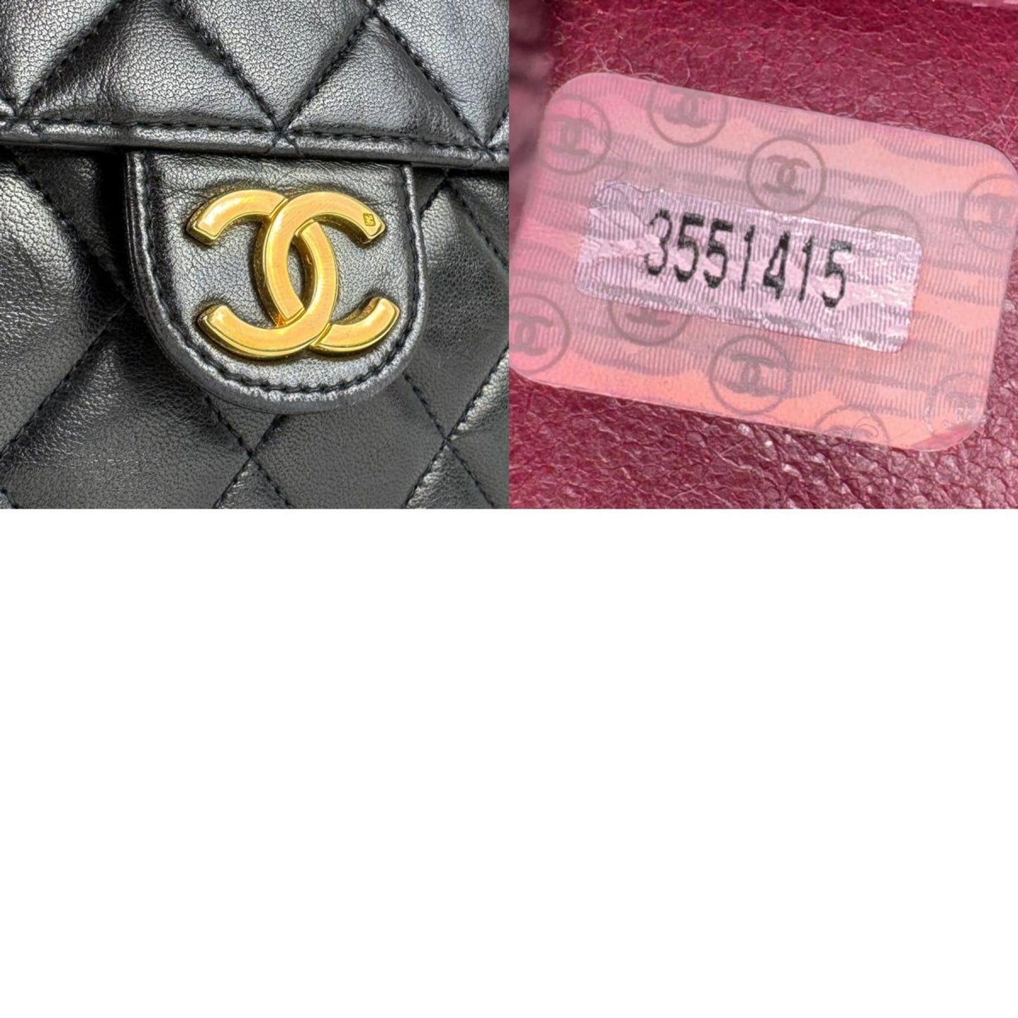 Chanel Shoulder Bag Matelasse Leather Metal Black Gold
