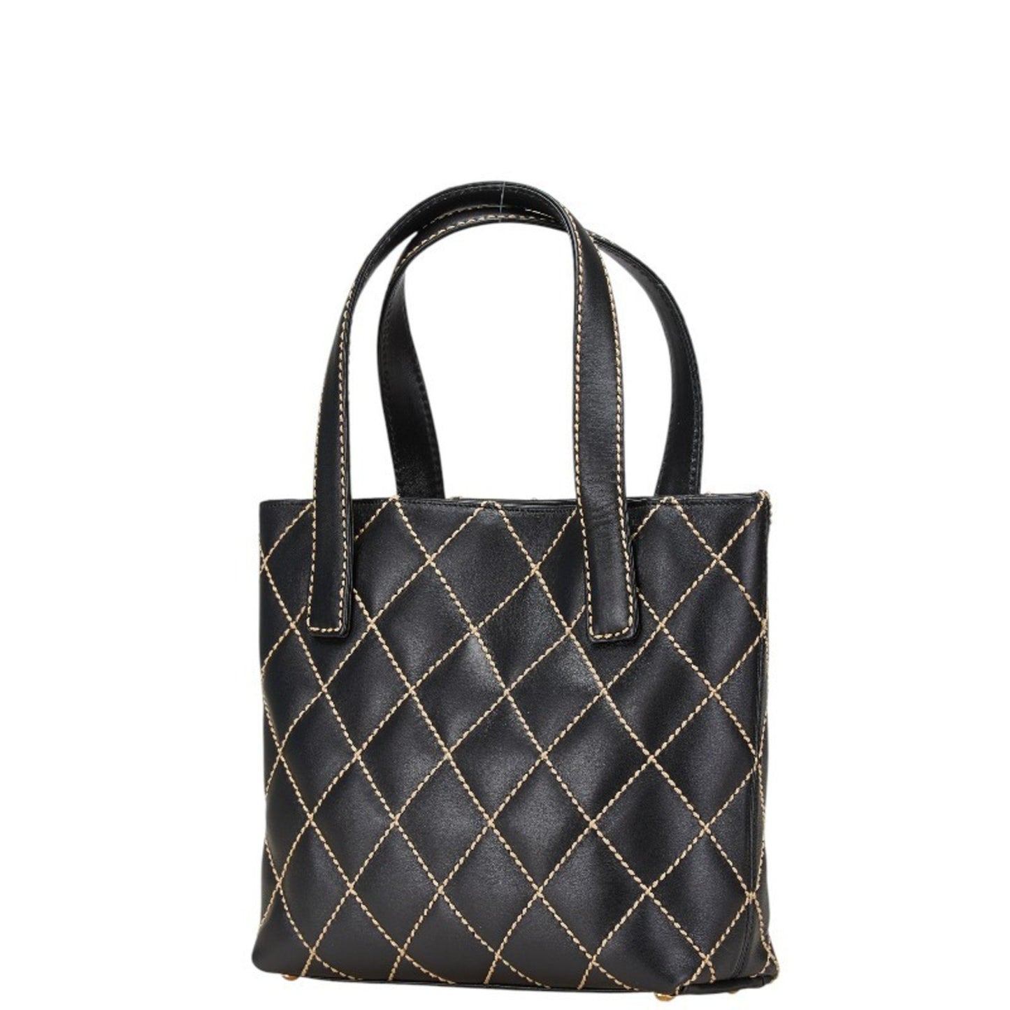 Chanel Wild Stitch Coco Mark Tote Bag In Black Lambskin