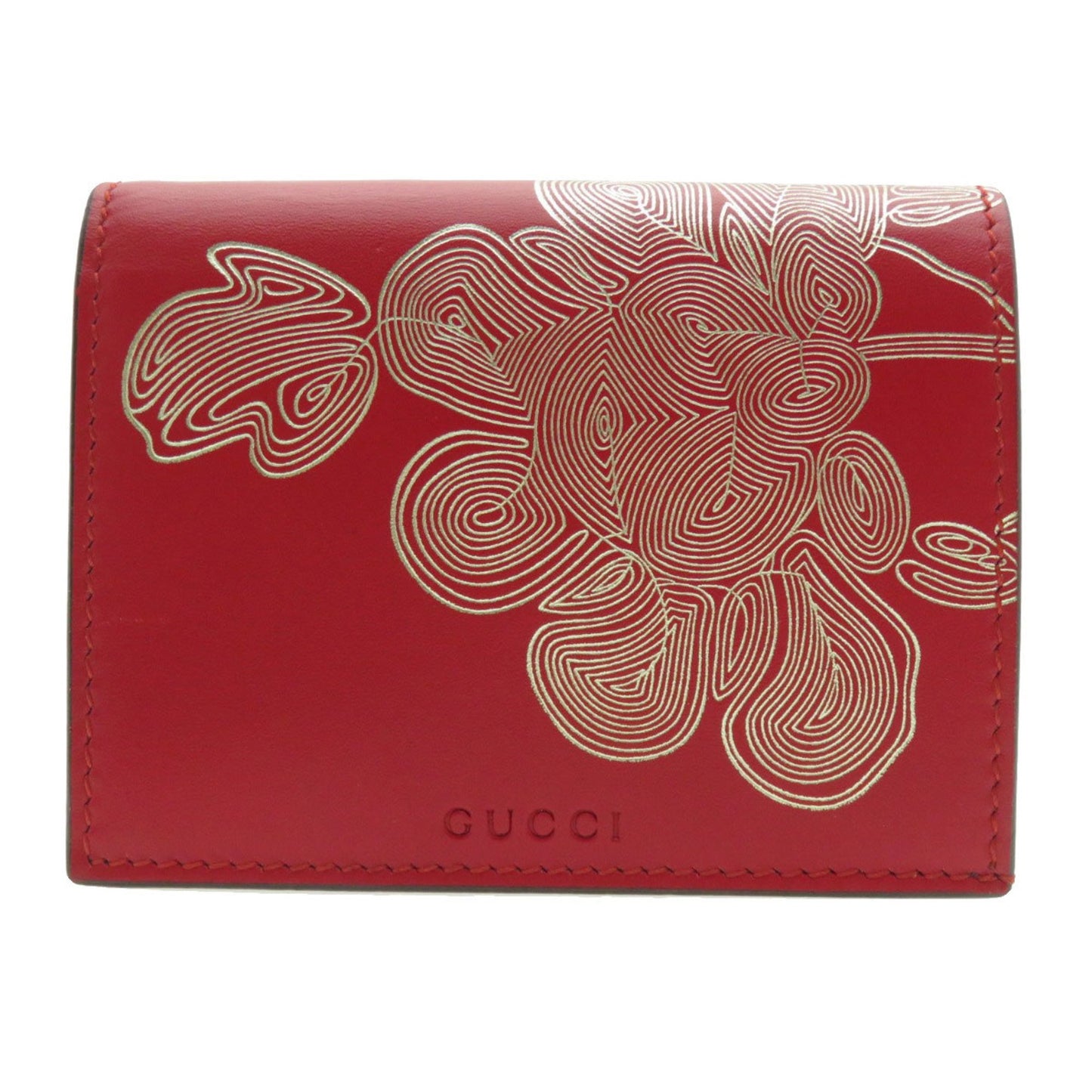 Gucci 465859 Chinese New Year Bi-Fold Wallet Calfskin
