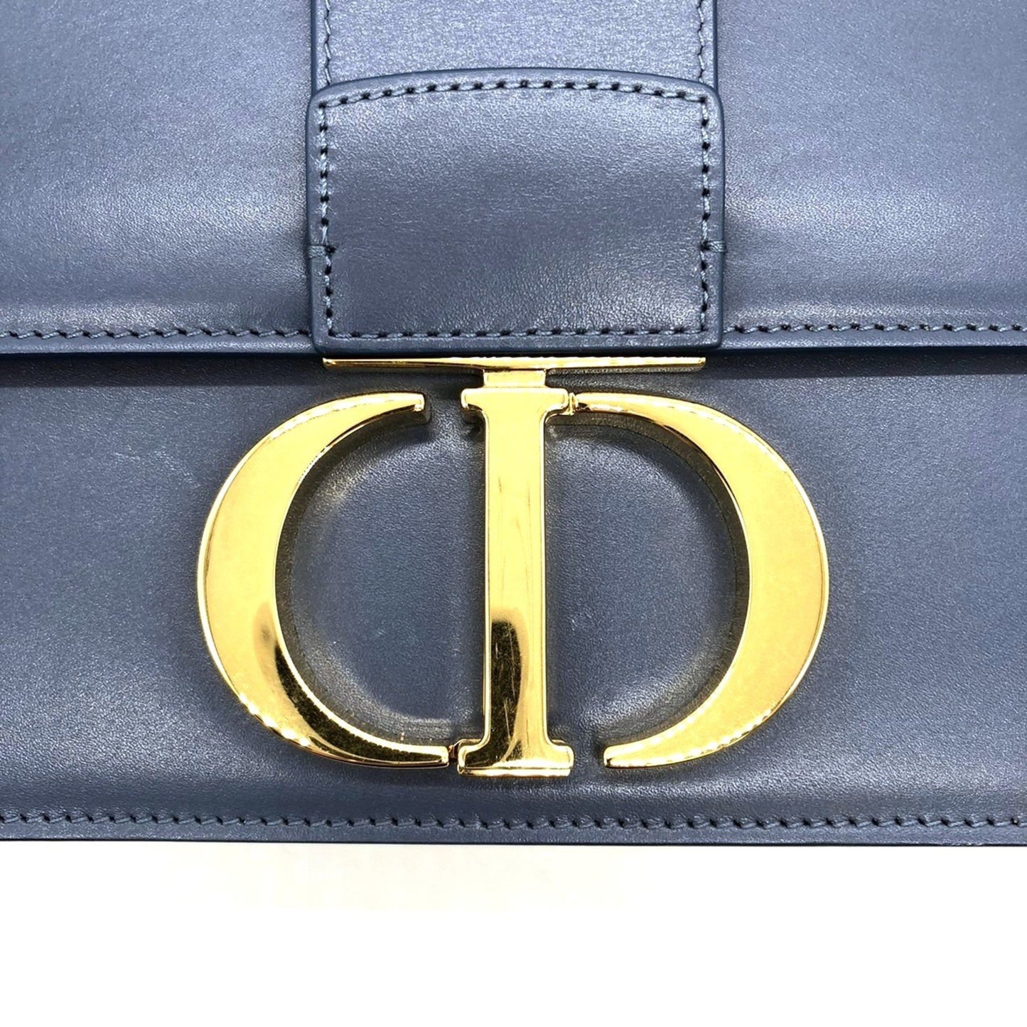 Christian Dior Dior Christian 30 Montaigne Shoulder Bag Blue Leather